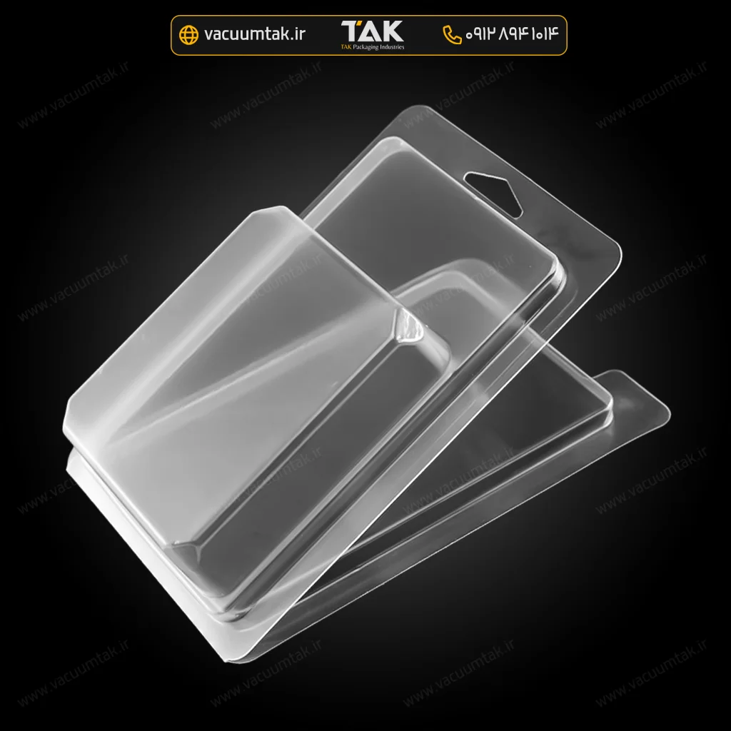 بسته‌بندی وکیوم فرمینگ لولایی لوازم جانبی موبایل